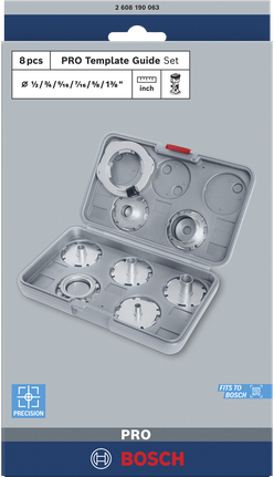 Bosch PRO freesi šabloonijuhendi komplekt 8 osa.